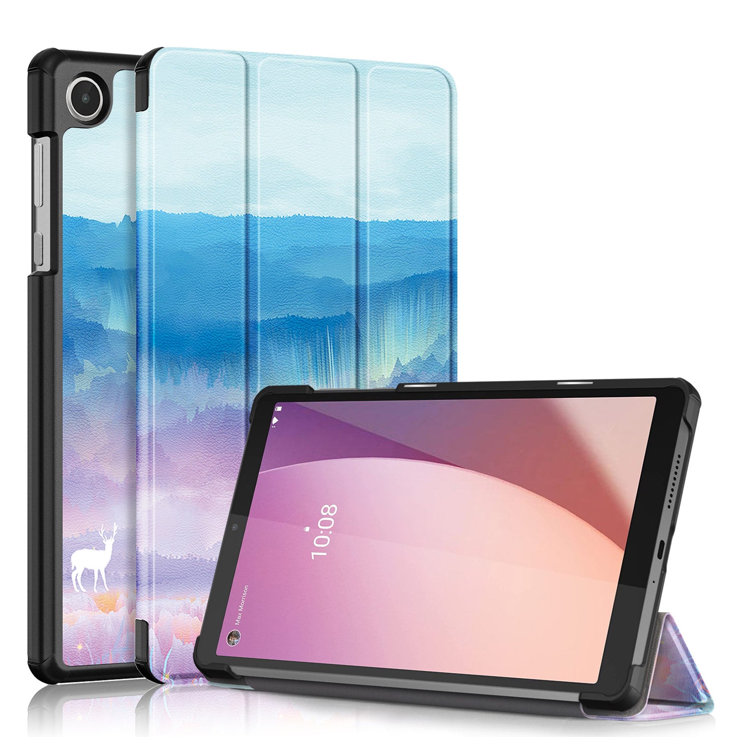 Pattern Printing Tablet Case for Lenovo Tab M8 Gen 4 TB-300FU Tri-fold Stand Tablet PU Leather Cover Pattern Printing Tablet Case for Lenovo Tab M8 Gen 4 TB-300FU Tri-fold Stand Tablet PU Leather Cover